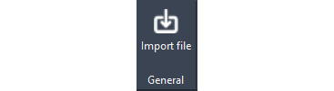 Il pulsante "Importa file"