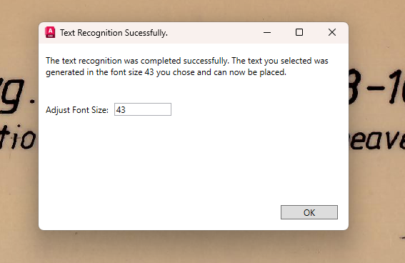 Texte reconnu avec succès